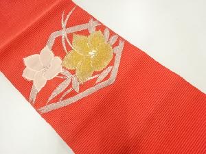 絽花模様織出し名古屋帯